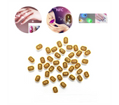 5Pcs NFC Flash Nail Sticker LED Bare Chip Intelligent Luminous Nail Lamp Nail Sticker Enhancement, White Light