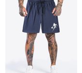 Pantalones cortos de baloncesto con silueta estampada, para hombre, informales, transpirables y cómodos, 100 % algodón, con