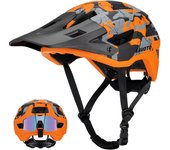 Bicicleta de Montaña con Visera - Tecnología Doble Inmould Casco MTB Ciclismo Ligero para Adultos CE Certificado Ajustable