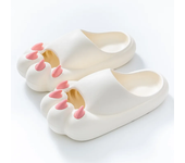 Zapatillas de verano para mujer, zapatillas de playa con forma de pata de gato, chanclas planas cómodas informales para mujer, sandalias deslizantes para el hogar para parejas, 2025