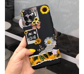 For Oppo A94 4G Case Oppo A94 5G Back Cover Shockproof Matte Luxury Soft TPU Silicone Bumper Shell On OppoA94 5G Black Rose Capa