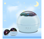 Luz Nocturna estrellada giratoria para niños, proyector de luz nocturna estrellada de 360 ° para bebé, proyector de olas oceánicas para decoración de dormitorio de niños