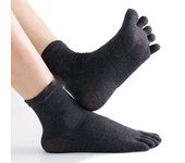 Spring Summer Solid Color Sports Five Finger For Men Women Breathable Sweat Absorbing Split Toe Elastic 5 Toes Socks