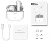 Original A12PRO Gaming Earphones HiFi Heavy Bass HD Music Bluetooth 5.2 Wireless Headphones Touch Control Sport HeadsetsWith Mic