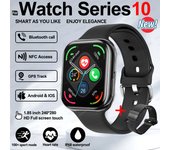 2025 New Watch 10 Smart Watch Men's Sports NFC Always Display Body Temperature Fitness Series For iOS Original 500+Customized Wallpaper, Fashion Gift Bluetooth Call Smart Watch