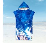 Cambio de Bata de baño Changing Towel, Toalla de Poncho de Surf con Capucha Toalla de baño con Capucha para Adultos Toallas Deportivas con Capucha estampadaTalla única-  75cm x 110cm