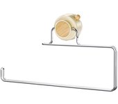 Strong Suction Cup Kitchen Tissue Holder Rotated Rust-proof Cling Film Storage Rack Wall Mounted Reusable