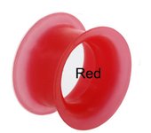 2Pcs silicone flexible thin double flared ear plugs flesh tunnel ear gauge expander stretcher earlets earrings ear piercing
