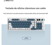 Langtu L98 teclado de tres modos de alto valor RGB con cable juego competitivo oficina escribiendo película inalámbrica teclado silencioso