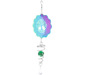 Gradient Color Wind Spinner Stabilizer Gazing Ball Spiral Tail Tree of Life Wind Chimes Catcher Pendant Garden Hanging Decor