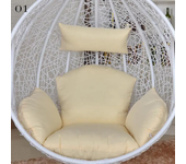 Hanging Swing Egg Chair Cushion Cover Patio Large Round Papasan Pad Detachable Garden Lounger Cushion Cover  (No Filling)