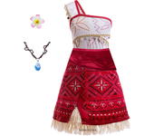 Girls Moana New Dresses Vaiana Princess Dress Kids Cosplay Costume Halloween Carnival Party Vestidos Outfits ﻿