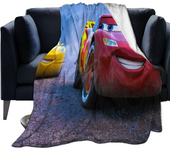 Cars Lightning Mcqueen Flannel Fleece Blanket, All Season Blanket for Bed, Couch,Car -W323