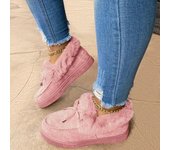 Botas De Nieve Largas Y Cálidas De Felpa Para Mujer, Botas Planas Informales Para Mujer, Botas Cortas De Algodón,