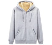 Abrigos de lana de cordero para invierno, chaquetas gruesas y cálidas, sudaderas con capucha de manga larga con cremallera, abrigo negro de lana deportivo informal con capucha, chaqueta para hombre y mujer