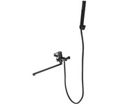 Bathtub Mixer Tap with Hand Shower Single Lever Bath Mixer Tap Black with 1.5 m Shower Hose Surface-Mounted Single Lever Mixer Tap for Bathroom Bathtub Sink