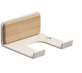 No Drilling Wood Hairdryer Holder Self Adhesive Waterproof Hairdryer Storage Rack Rust-proof Wall Mount Bathroom Shelf