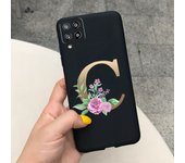 Case For Samsung Galaxy A22 Cases Lovely Letters Flower Phone Cover Silicone Funda For Coque Samsung A22 4G 5G A 22 2021 Housing