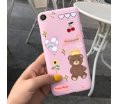 For OPPO F3 Case CPH1609 Soft Silicon TPU Back Cover Phone Case For OPPO F3 F5 F7 F9 Pro Luxury Cover Bumper Daisy Bear Pattern
