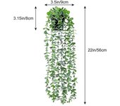 Plastic Material Persian Fern Leaves Vine Design Leaf Grass Texture Hanging Vine Succulent Shape Hanging Style Decorative Vine