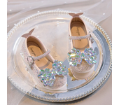 2024 Autumn New Children Leather Shoes for Girls Fashion Korean Style Soft Sole Anti-slippery Versatile Chic Princess Dress Shoe