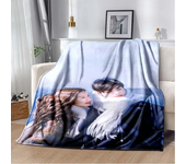 True Beauty Series Hwang in Youp Cha EunWoo Art Pattern Blanket Star Flannel Warm Throw Sofa Bed Travel Picnic Blanket Girl Gift