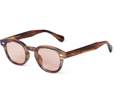 Gafas de sol redondas para hombre y mujer, lentes de sol cuadradas con remaches, color amarillo y azul, diseño Retro de marca, a la moda, UV400, 2024