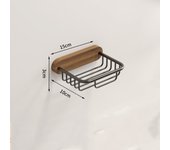 Single/Double Grid Draining Soap Dish Antisepsis No Punch Wall Mounted Soap Shelf Rust-proof Strong Bearing Capacity