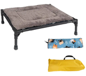 Elevated Dog Bed Portable Dog Bed Pet Bed Raised Elevated Anti-Slip Dog Cot Bed for Large Medium Small Dog Outside Beach Camping
