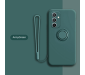Funda magnética de silicona líquida para Samsung A55 5G A35 A15 A25 A54 A14 A34 A24 A53 A52 A13 A16 A26 A36 A56 cubierta de teléfono con soporte de anillo