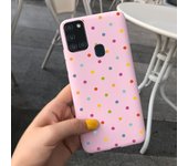 Silicone Phone Case For Samsung Galaxy A21S Case 6.5" Back Cover Coque Funda Samsung A21S a21 S Protective Bumper Flowers Capa