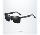 Gafas de sol polarizadas de aluminio y magnesio para hombre, patas de resorte, gafas de conducción de película colorida, gafas de pesca