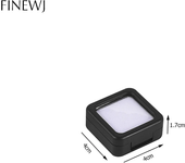 Tapa superior de cristal transparente, tarro de gemas, caja de joyería, exhibición de gemas, vitrina de almacenamiento, herramienta colgante, contenedor de soporte de piedras preciosas de diamante suelto