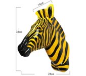 Wall Decoration Sculpture Zebra Head Statue Home Decoration Accessories Resin Animal Horse Statue Christmas Room Decor Nodic