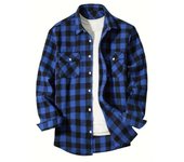 Men's cotton long sleeved shirt, Spring and Autumn fashion, new red checkered pattern, business casual, iron free flannel