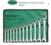 1set Universal Torx Wrench Adjustable Torque 8-22mm Ratchet Spanner for Bicycle Motorcycle Car Repair Tools Mechanical Tools