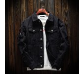 Men's loose motorcycle denim jacket, couple's top, spring and autumn