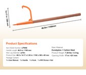 SucceBuy Log Peavey, Heavy-Duty Log Lifter with Handle, Max Opening, Rust-Resistant Log Rolling Tool