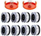Bobine Fil Coupe Bordura Compatible con Black et Decker Coupe Bordures,A6481, A6485, 1,65mm, 8 paquetes
