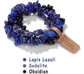 3pcs/set Natural Crystal Gem Stone Bracelet 5-8mm Irregular Amethysts Aquamarine Chips Beads Bracelets Women Men Elastic Jewelry