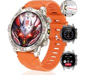 2025 New LED Flashlight Smart Watch 1.43-inch AMOLED Call GPS Sports Monitoring Health Waterproof Outdoor Compass 450 Battery