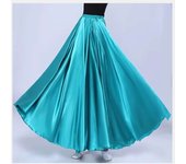 1pcs/lot children belly girl satin solid dancing 360 degree skirt