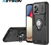KEYSION Shockproof Case for Redmi Note 12 5G 12 Pro + 5G Slide Camera Protection Ring Phone Cover for for Xiaomi POCO X5 Pro 5G