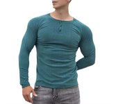 German double-sided velvet men's long sleeved T-shirt, running sports, spring and autumn