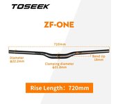 TOSEEK New ZF-ONE Carbon Fiber Handlebar 31.8mm Black Bright Label For Mountain Bike 580-760mm Bicycle Parts