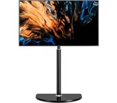 Television Pie Suelo Giratorio - Rfiver Soporte TV Altura Ajustable para 32-65 Pulgadas Televisor Pantallas - Negro Alto TV Stand +/-25° Giratorio con Gestión cables | Max Vesa 400*400mm 40kg