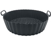 1Pcs Silicone Air Fryer Pot Tray BBQ Barbecue Pad Plate Airfryer Oven Baking Mold Pot Food Safe Reusable Air Fryer Pan