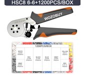 Hexagonal Ferrule Crimp Tool Wire Ferrule Crimping Tool HSC8 6-6 Self-adjustable Ratcheting Crimper for AWG23-10(0.25-6.0mm²)