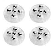 4Pcs 360°Rotatable Furniture Casters Self Adhesive 5-Ball Storage Box Roller Mute Heavy Duty Universal Pulley