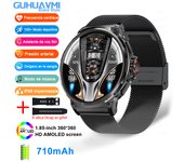 2025 New Outdoor Reloje inteligente GPS Track Smart Watch Men 1.85-Inch Ultra HD AMOLED Screen Bluetooth Call 710 Mah Battery 400+Dial Heart Rate Waterproof Smartwatch
